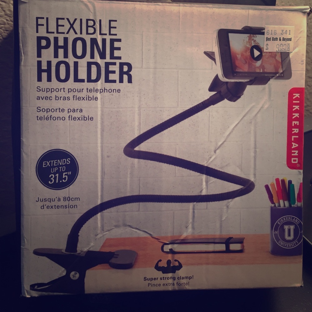 Flexible phone holder