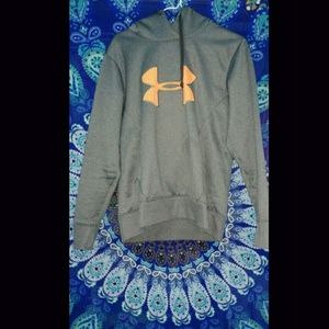 Gray/orange under armour sweatshirt SIZE MEDIUM