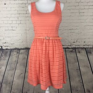 Peach Candie's dress with matching belt