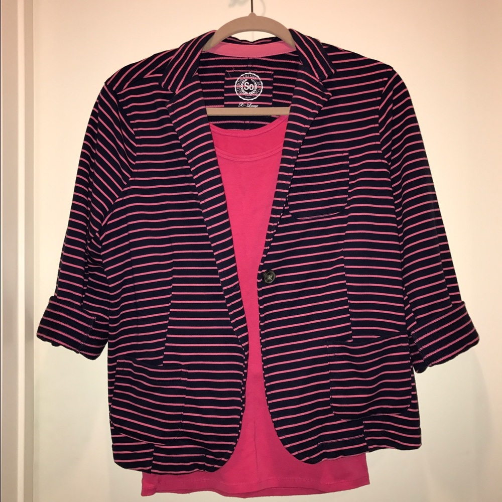 Women's XL cotton blazer (tank not included)