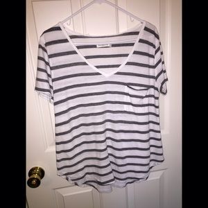 Striped Loose Pocket Tee