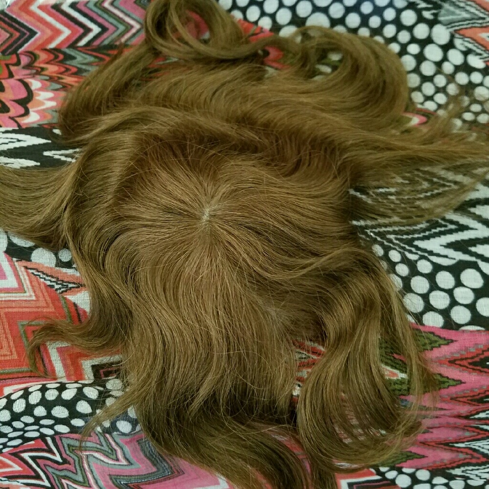 Poly skin topper hair piece