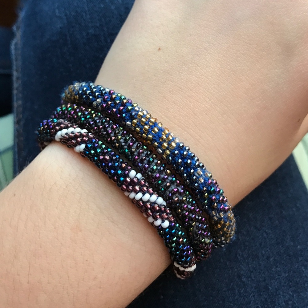 Purple Lily &a Laura bracelets