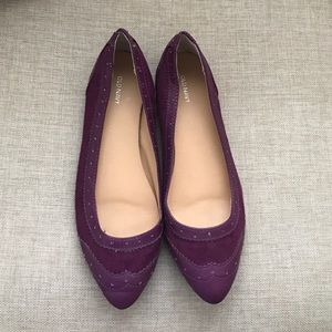Purple wingtip flats from Old Navy