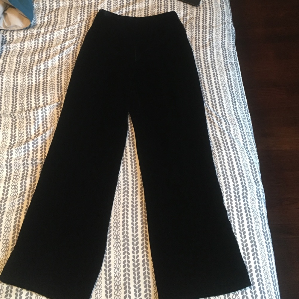 Vintage black velvet pants