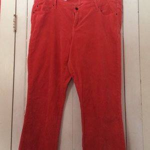 Salmon corduroy pants
