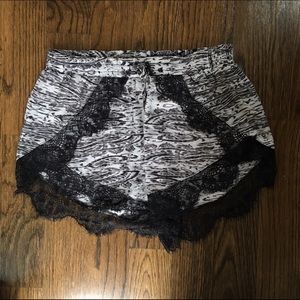 Pac Sun black and white patterned shorts
