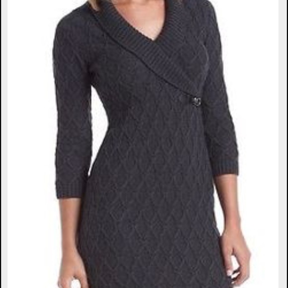 Calvin Klein Carvel Knot Sweater Dress - Picture 6 of 7