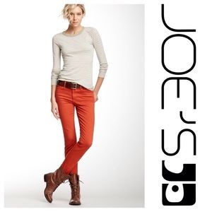NWT Joe's Jeans the Skinny in Red Orange