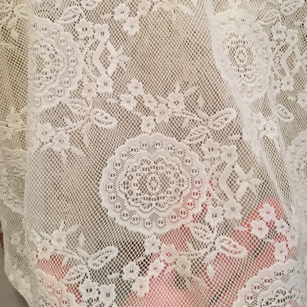 -SOLD- Poetry Lace Bow Tie Cropped Tank Top XS S - Picture 2 of 4