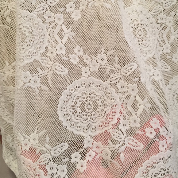 -SOLD- Poetry Lace Bow Tie Cropped Tank Top XS S - Picture 2 of 4