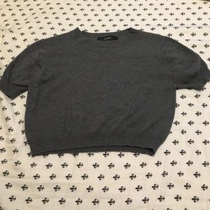 Gray crop top
