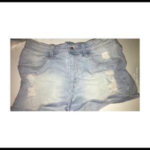 Light Blue, Ripped H&M shorts
