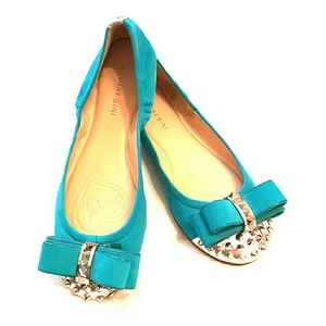 Gianni Bini turquoise flats