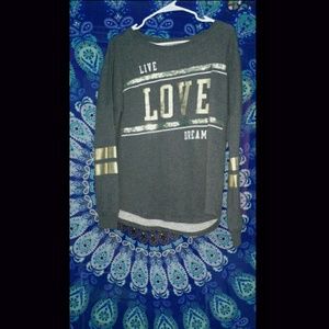 Gray and gold sweater SIZE MEDIUM