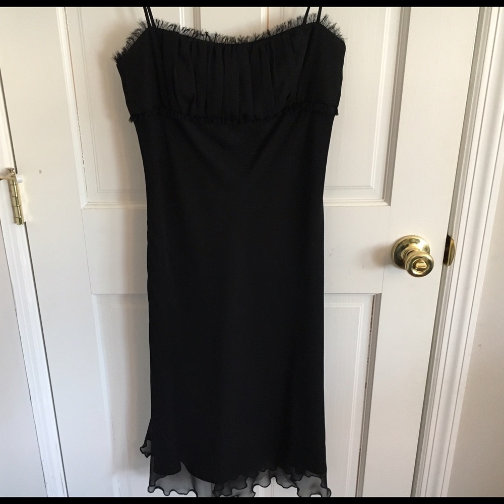 A.B.S. Black Strapless Cocktail Dress