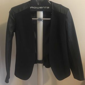 Black Blazer with "leather" detailing