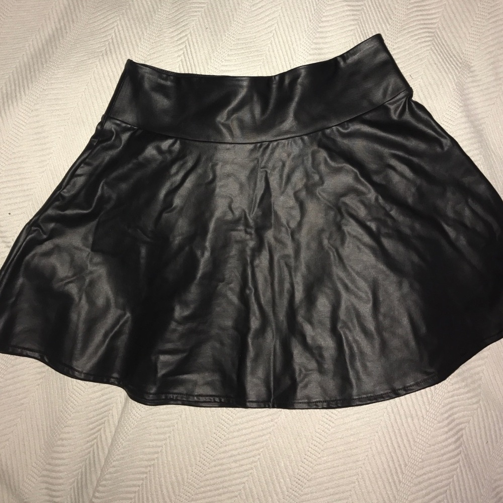 Faux leather skirt