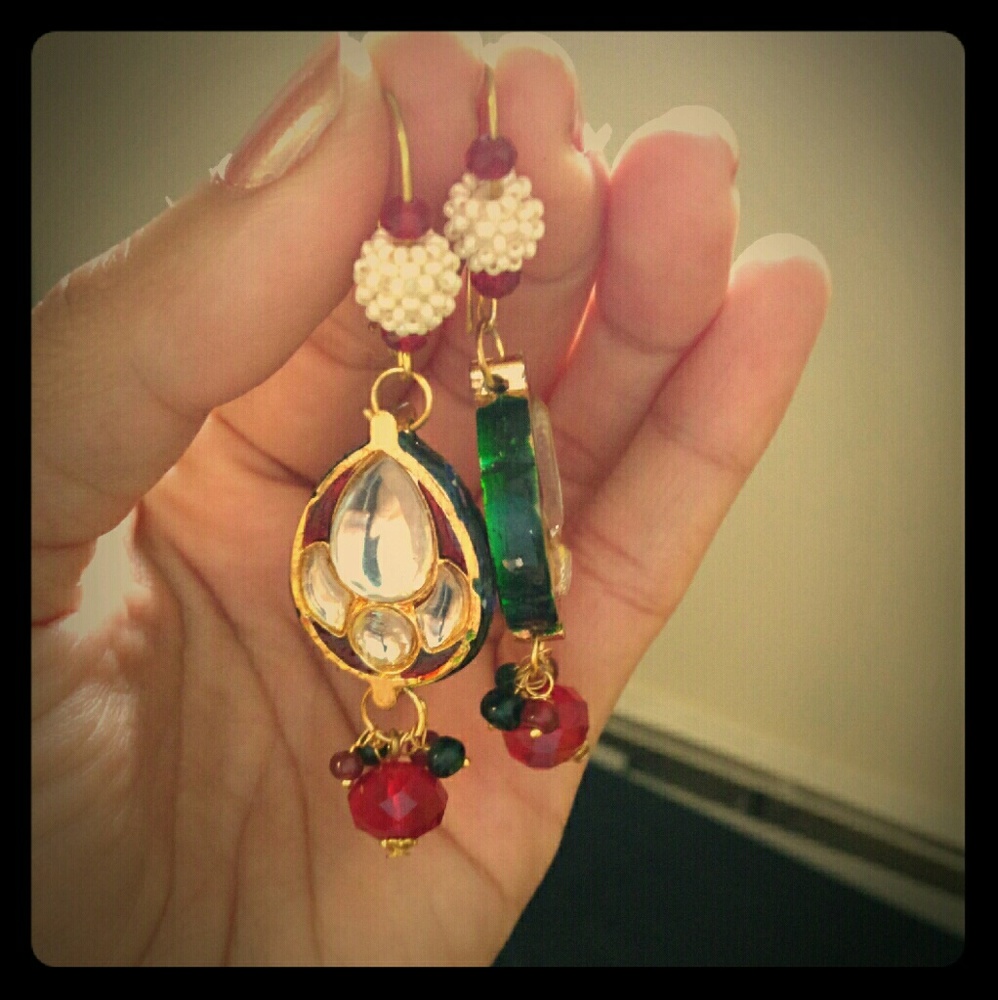 Indian imitation jewelry - dangle earrings