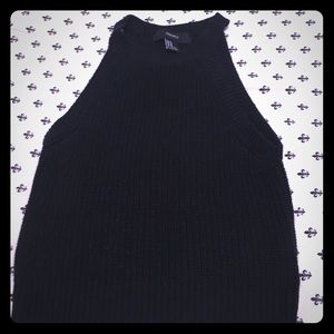 Cotton black crop top