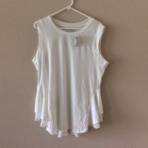 White peplum tank NWT