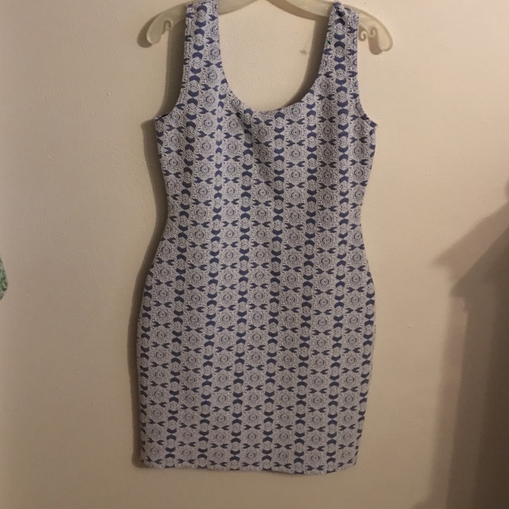 Summer dress blue/white $5