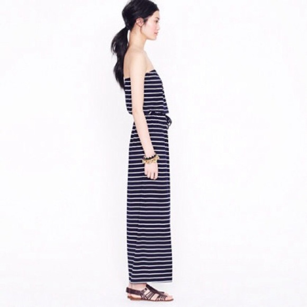 J. Crew Factory jersey striped maxi dress - S