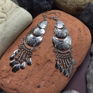 Alpaca Silver Peruvian Style Earrings