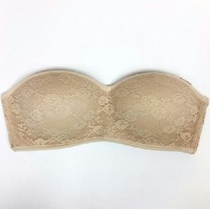 Victoria's Secret PINK Lace Bandeau Nude (Medium)
