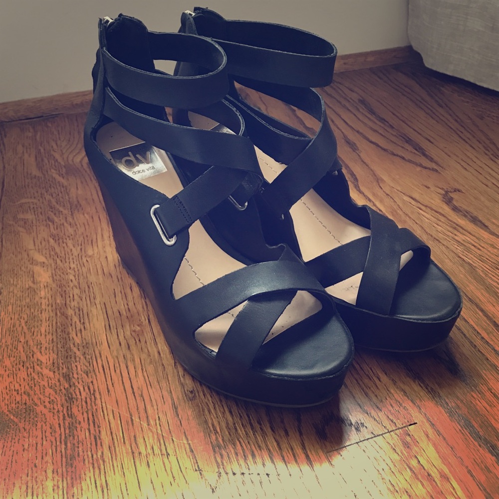 Dolce Vita Black Wedge