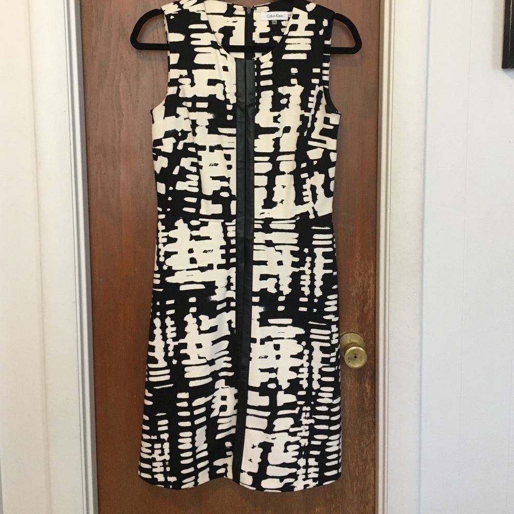Calvin Klein black and white dress