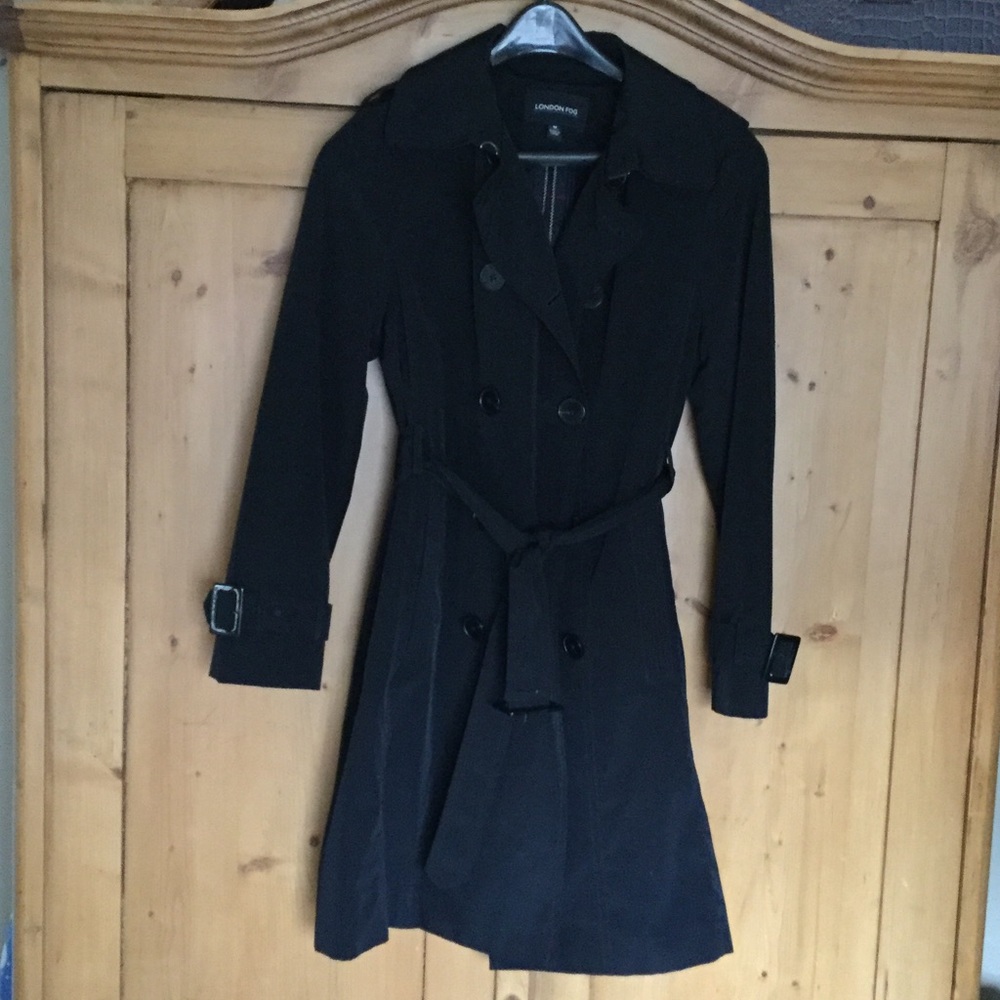 London Fog Black Trench Coat