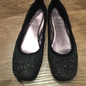 Nine West Black Sparkly Ballet Flats