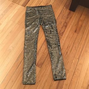 Sexy gold, sequined leggings. Never worn!