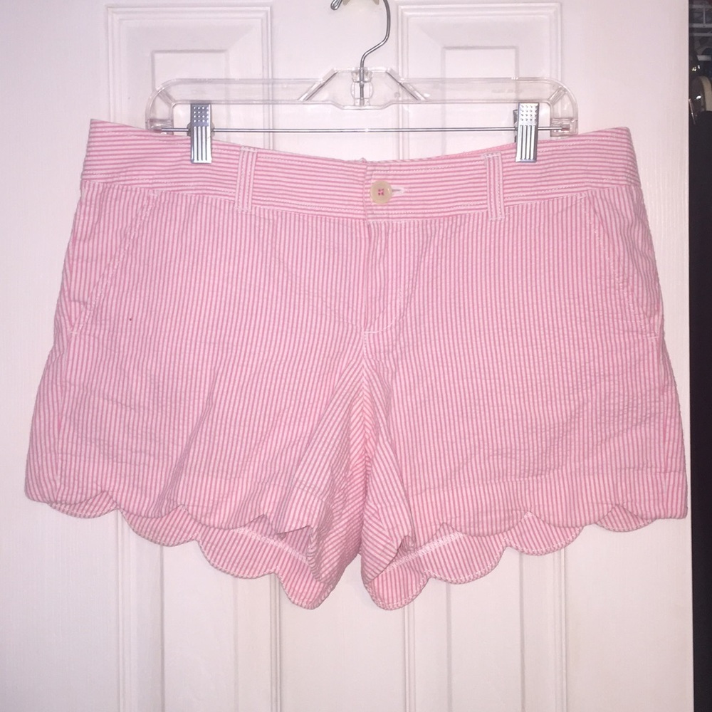 Pink Seersucker Lilly Pulitzer Buttercup Shorts