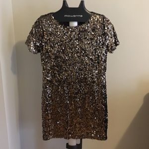 NYE Gold Sequin Dress