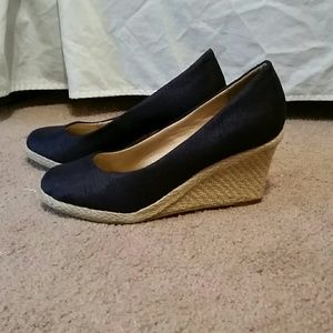 Navy blue wedges
