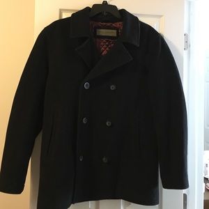 Men's Black Peacoat