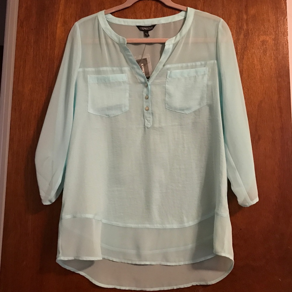 Sheer Mint Express Blouse