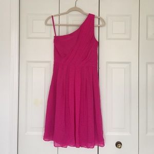 White House Black Market Pink Chiffon Dress size 4