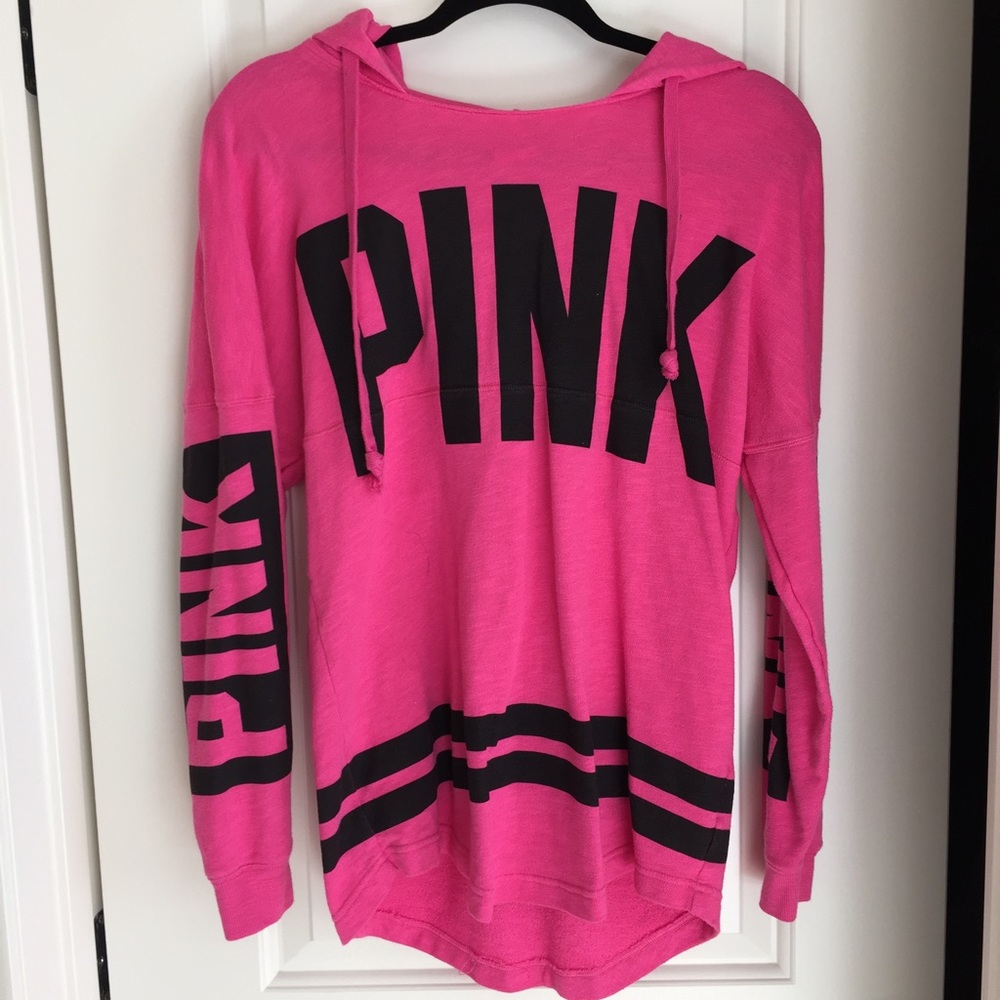PINK thin oversized hoodie