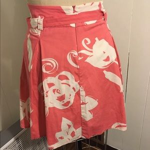 Candies stretch Cotton printed skirt w side zip M