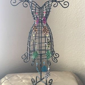 Set of 6 feather earrings