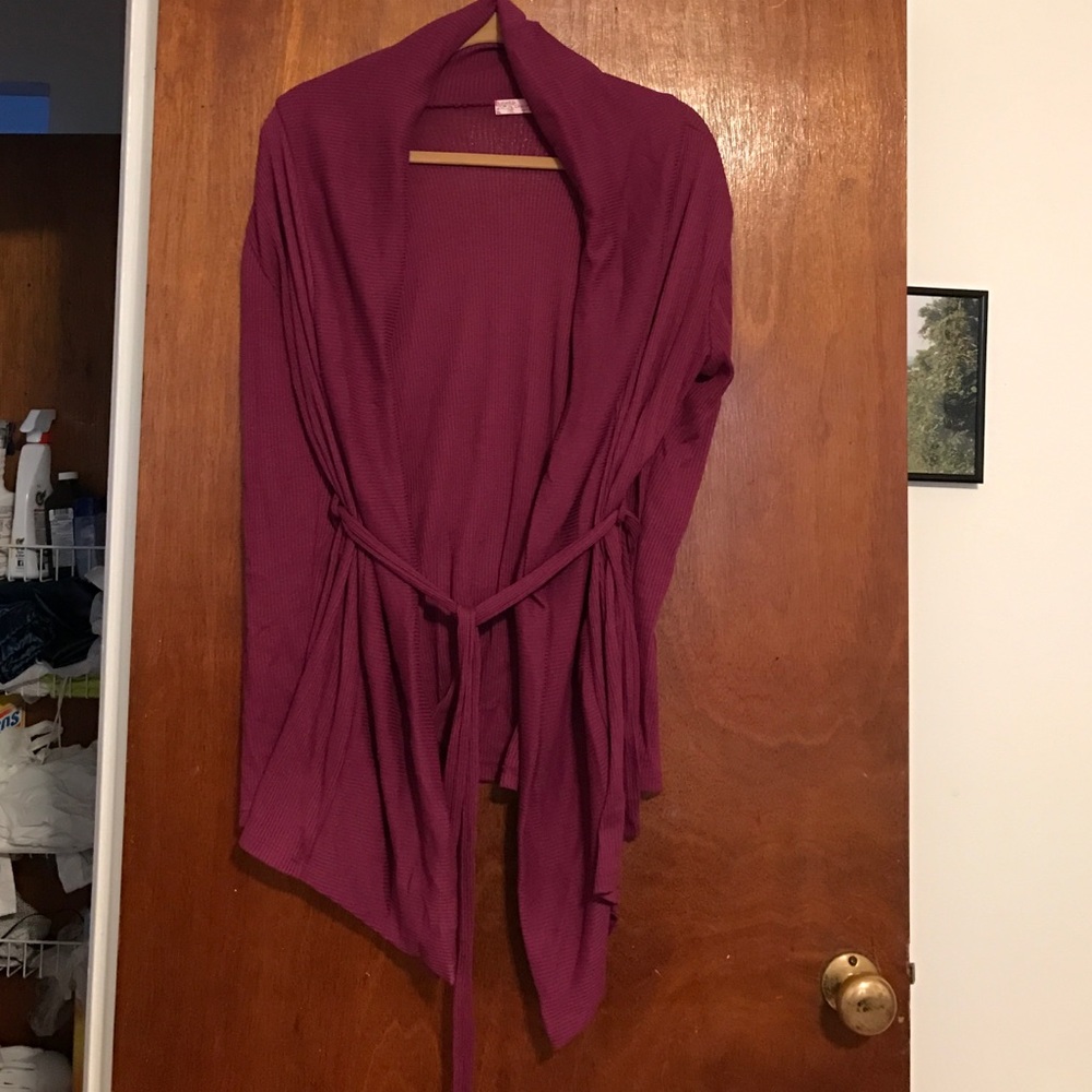 Shawl tie sweater