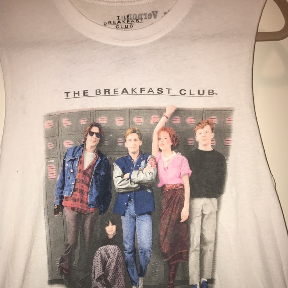 Women's XL sheer breakfast club muscle tank