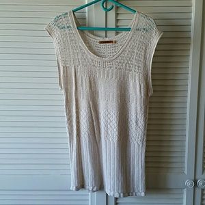 Cream knit tunic
