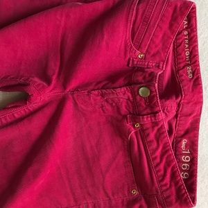 GAP Pants - Gap real straight hot pink corduroy pants. GAP Pants - Gap real straight hot pink corduroy pants.