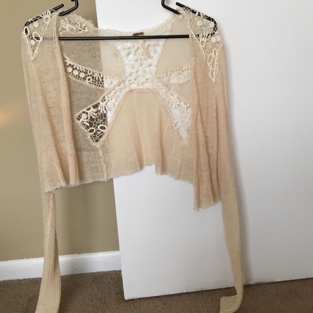 Free people cream color cardigan XS