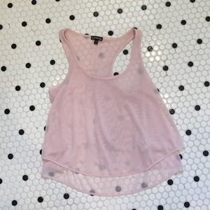 express sheer top, light pink, xs