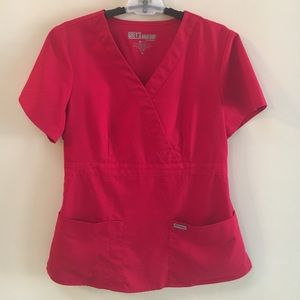 Red Greys Anatomy Scrub top--medium